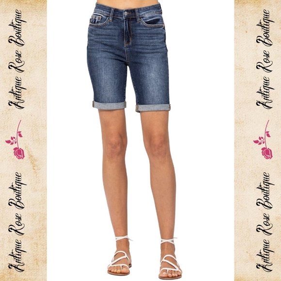 Judy Blue Shorts Judy Blue Cuffed Bermuda Shorts Poshmark
